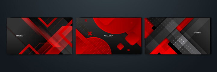 Modern black and red abstract background