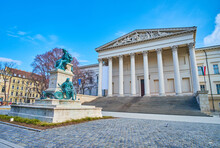The Hungarian National Museum And Janos Arany Statue, Budapest, Hungary