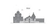 Russia, Tula city skyline isolated vector illustration, icons