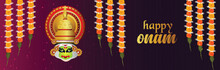 South Indian Festival Happy Onam Invitation Background