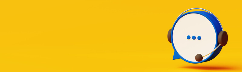 customer service and after-sales advice online and by phone with copy space for header and banner