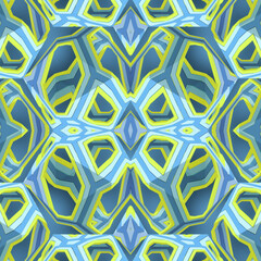 Poster - 3d rendering abstract kaleidoscopic background digital illustration. Contemporary art