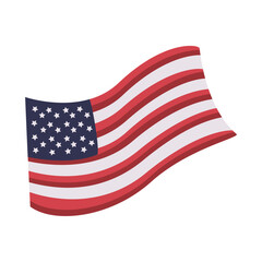 Sticker - united states flag waving