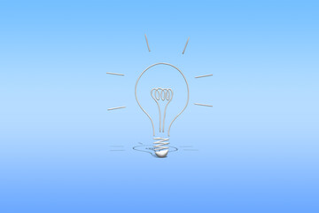 Poster - 3d rendering light bulb icon isolated on white background
