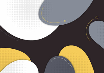 Poster - abstract colorful template with free shape doodle design decorative artwork. overlapping style with 