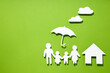 Leinwandbild Motiv Concept of family, protection of family, family rights, family health