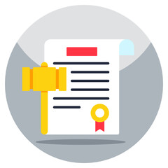 Sticker - Editable design icon of legal paper 