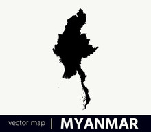 High Detailed Vector Map - Myanmar (Burma)