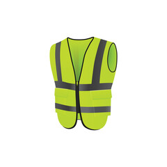 Safety vest with visible fluorescent reflective elements, sleeveless uniform