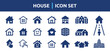 House icon set. Housing symbol vector illustration