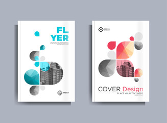 Corporate Business Flyer poster pamphlet brochure cover design layout background, two colors scheme, vector template in A4 size - Vector