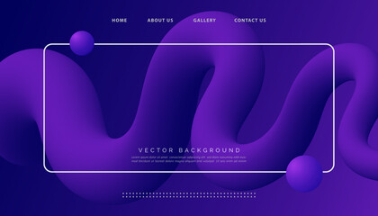 Poster - Abstract modern purple fluid liquid template background