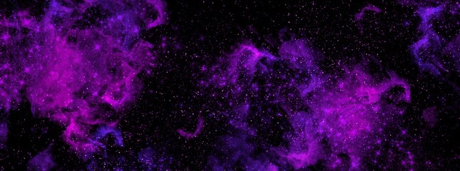 Wall Mural - Cosmic background with a blue and pink nebula and stars. Space background with realistic nebula and shining stars. Abstract scientific background with nebulae and stars in space. 