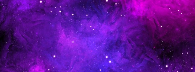 Wall Mural - Cosmic background with a blue and pink nebula and stars. Space background with realistic nebula and shining stars. Abstract scientific background with nebulae and stars in space. 