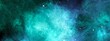 Nebula and stars in night sky web banner.  Space background with realistic nebula and shining stars. Abstract scientific background with nebulae and stars in space.  Multicolor outer space.