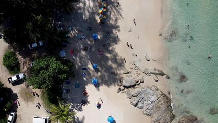 Sticker - Amazing aerial view of beautiful beach in Phuket, Thailand