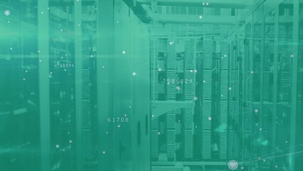 Poster - Animation of network of connections and numbers over servers