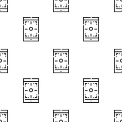 Poster - smartphone icon pattern. Seamless smartphone pattern on white background.