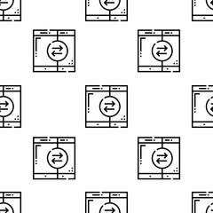 Poster - smartphone icon pattern. Seamless smartphone pattern on white background.