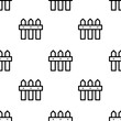 © NinjaStudio - fence icon pattern. Seamless fence pattern on white background.