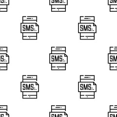 Poster - smartphone icon pattern. Seamless smartphone pattern on white background.