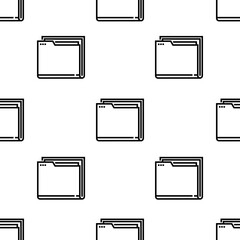 Fototapete - folder icon pattern. Seamless folder pattern on white background.