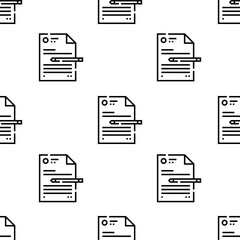 Poster - file icon pattern. Seamless file pattern on white background.