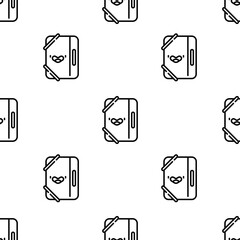 Fototapete - folder icon pattern. Seamless folder pattern on white background.