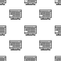 Fototapete - computer icon pattern. Seamless computer pattern on white background.