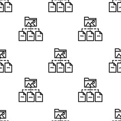 Fototapete - folder icon pattern. Seamless folder pattern on white background.