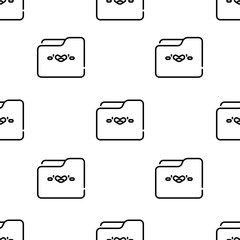 Fototapete - folder icon pattern. Seamless folder pattern on white background.