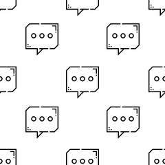 Sticker - chat icon pattern. Seamless chat pattern on white background.