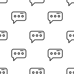 Poster - message icon pattern. Seamless message pattern on white background.