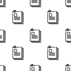 Poster - files icon pattern. Seamless files pattern on white background.