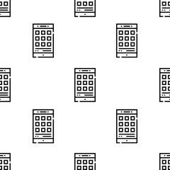 Poster - smartphone icon pattern. Seamless smartphone pattern on white background.