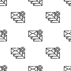 Poster - email icon pattern. Seamless email pattern on white background.