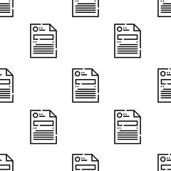 Poster - file icon pattern. Seamless file pattern on white background.