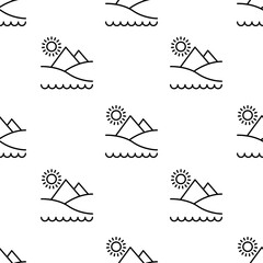 pyramid icon pattern. Seamless pyramid pattern on white background.