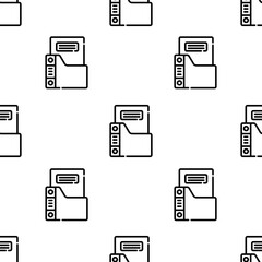 Fototapete - folder icon pattern. Seamless folder pattern on white background.
