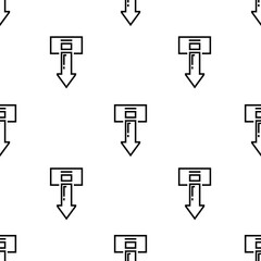 Fototapete - download icon pattern. Seamless download pattern on white background.