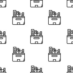 Poster - files icon pattern. Seamless files pattern on white background.