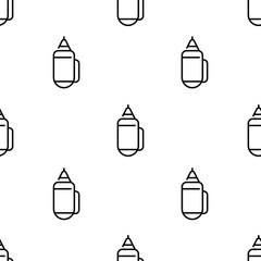 Poster - pencil icon pattern. Seamless pencil pattern on white background.