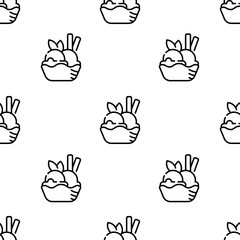 Poster - ice cream icon pattern. Seamless ice cream pattern on white background.