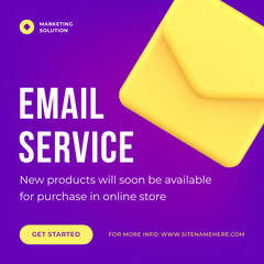 Poster - Email internet service mailing list cyberspace promotion correspondence web post 3d icon vector