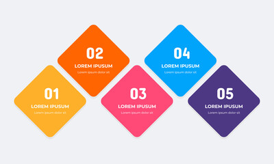Aufkleber - Modern business infographic. Business concept with 4 steps.