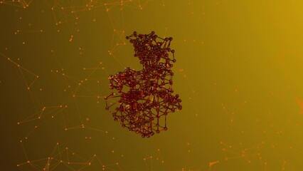 Poster - A Lot Of Bitcoin Crypto currency Gold Bitcoin BTC Bit Coin falling loop animation. Blockchain technology, bitcoin mining concept. 3d Crypto Digital Currency, BTC, Stock Market. green screen