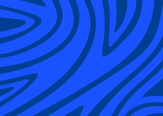 Poster - Abstract blue background with hypnotic wavy lines pattern