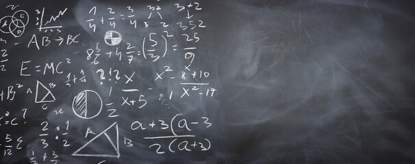 Image of blackboard with math calculation
