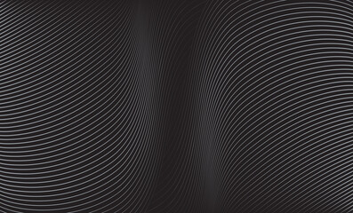Leinwandbilder - Vector Illustration of the gray pattern of lines on black abstract background. EPS10.