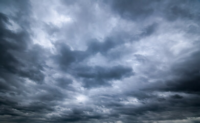 Wall Mural - dark storm clouds with background,dark clouds before a thunder-storm.